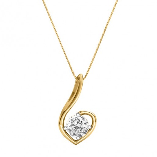 Clarie solitaire pendant vs white 18k