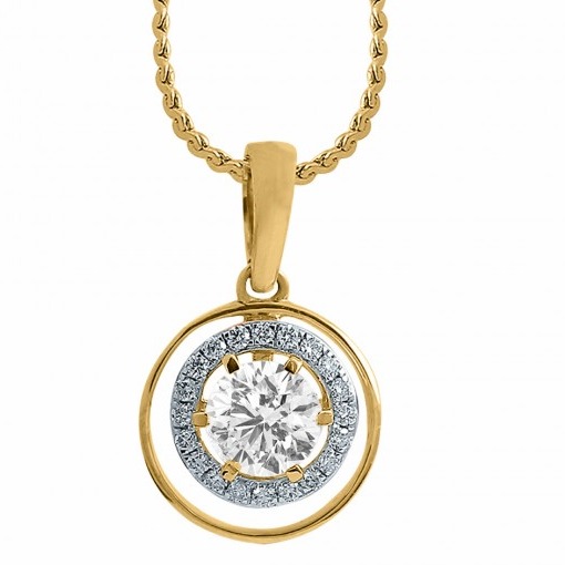 Clara halo pendant vs white 14k