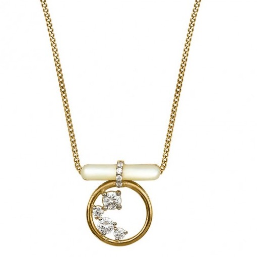 Oceandrops pendant vvs white 14k