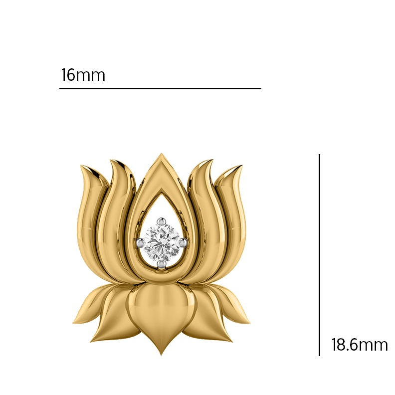 Lotus gold pendant - Image 5