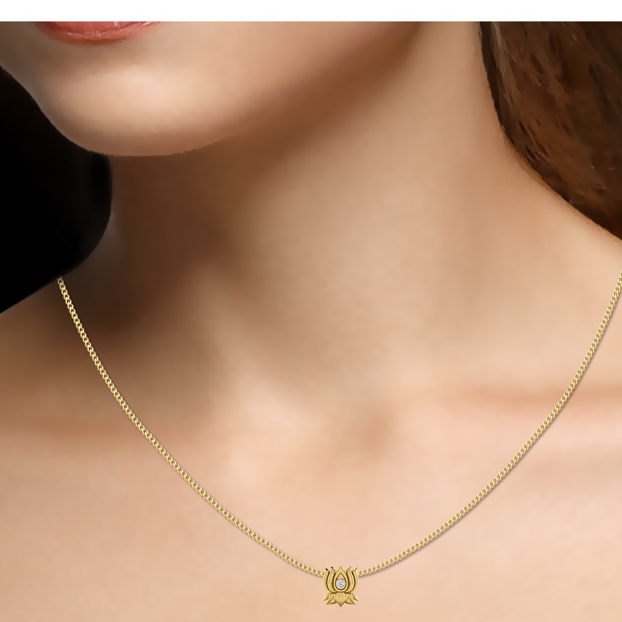 Lotus gold pendant - Image 4