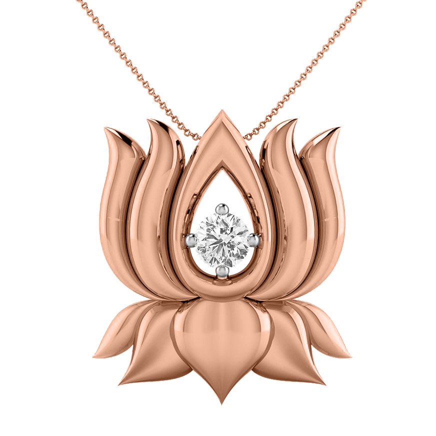Lotus gold pendant - Image 3
