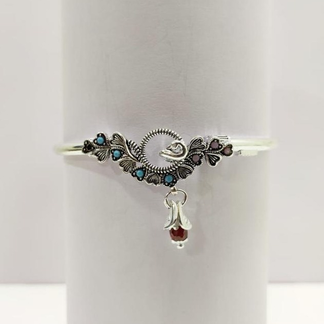 925 silver peacock design payal