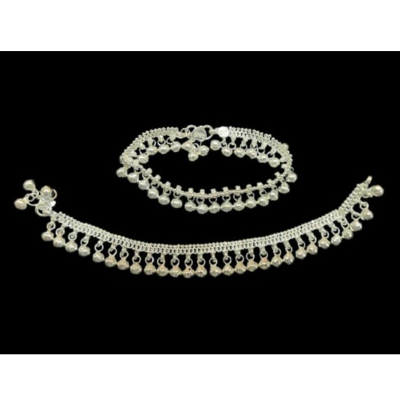 Silver chumchum payal for kids