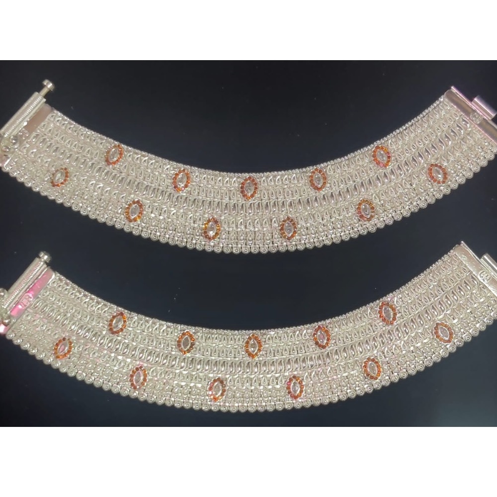 925 silver fancy broad payal