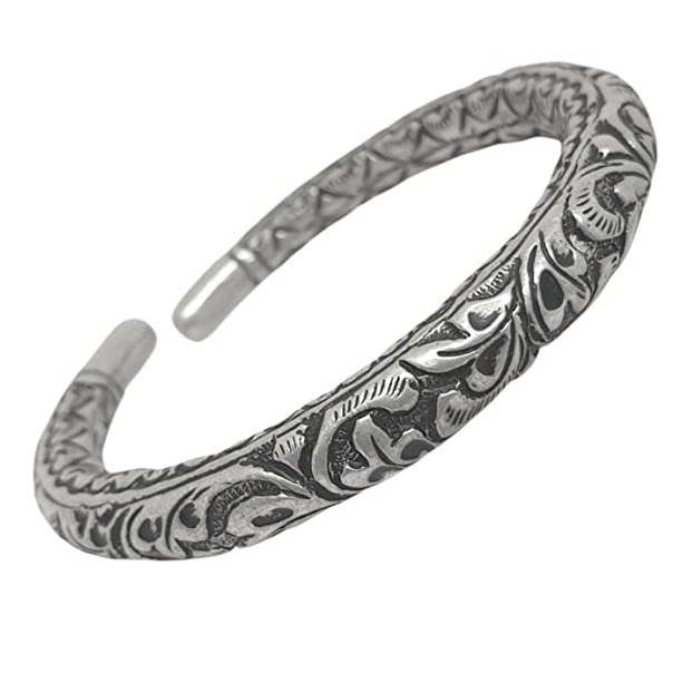Silver antique gents kada