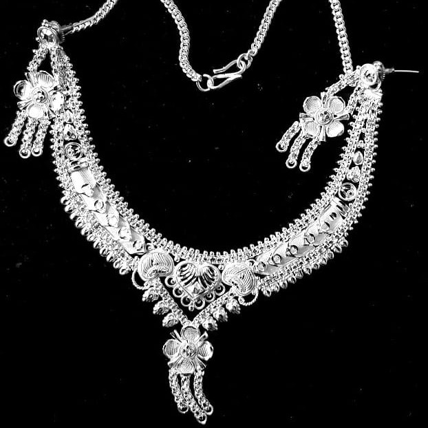 999 Silver Calcutti Necklace Set