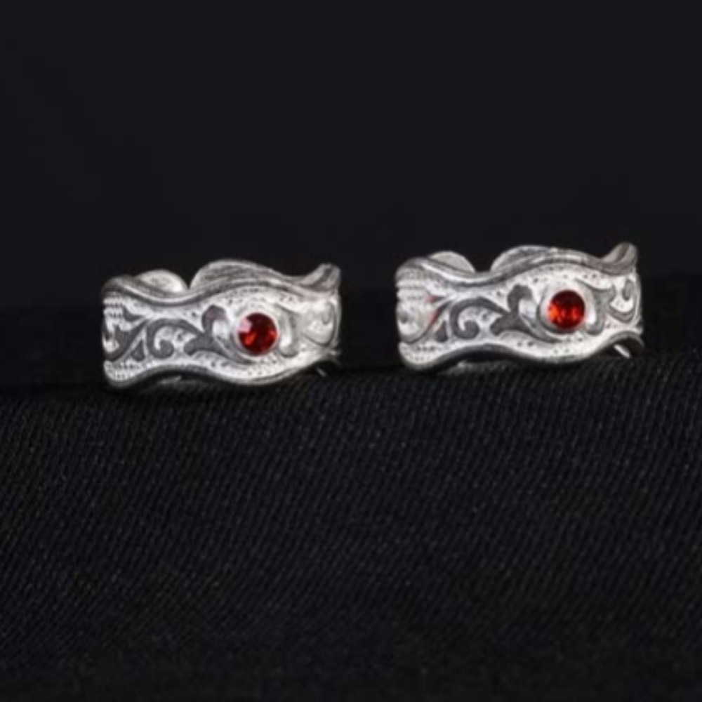 Silver Grand Design Toe Rings