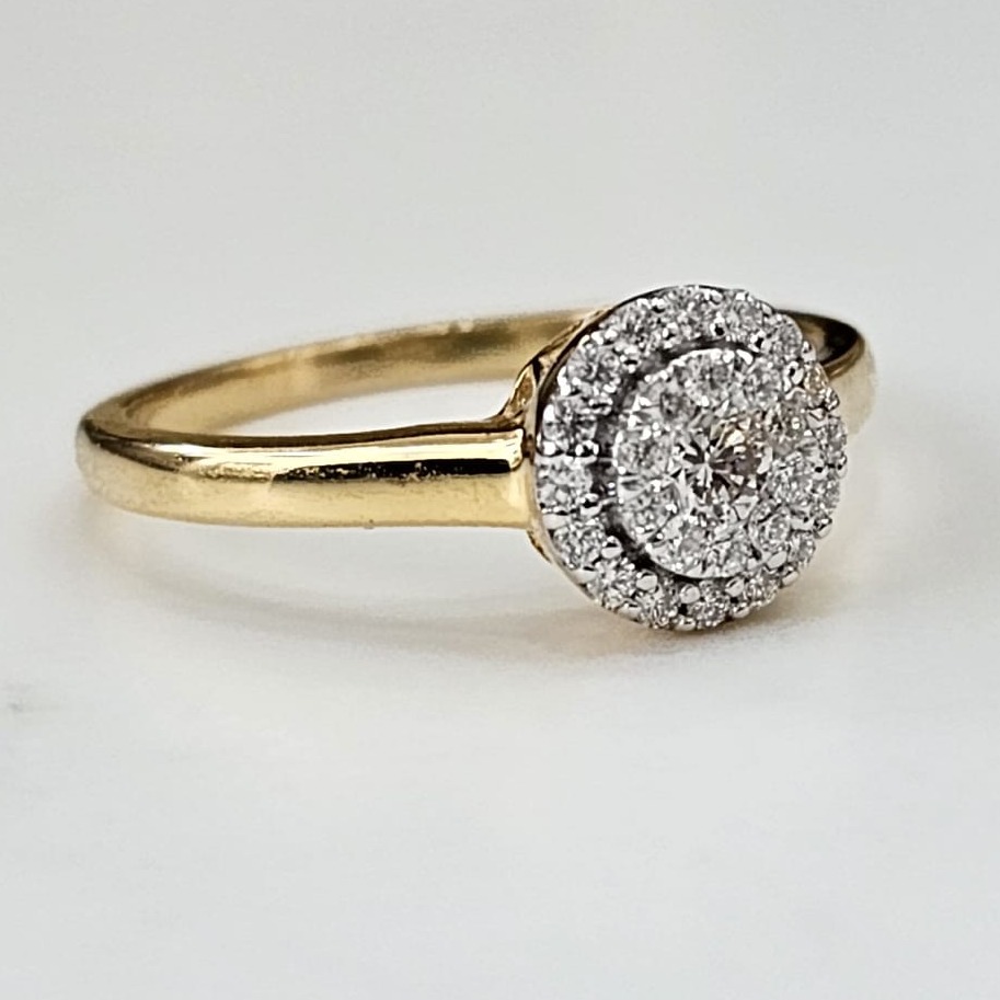 22k gold diamond fancy ring