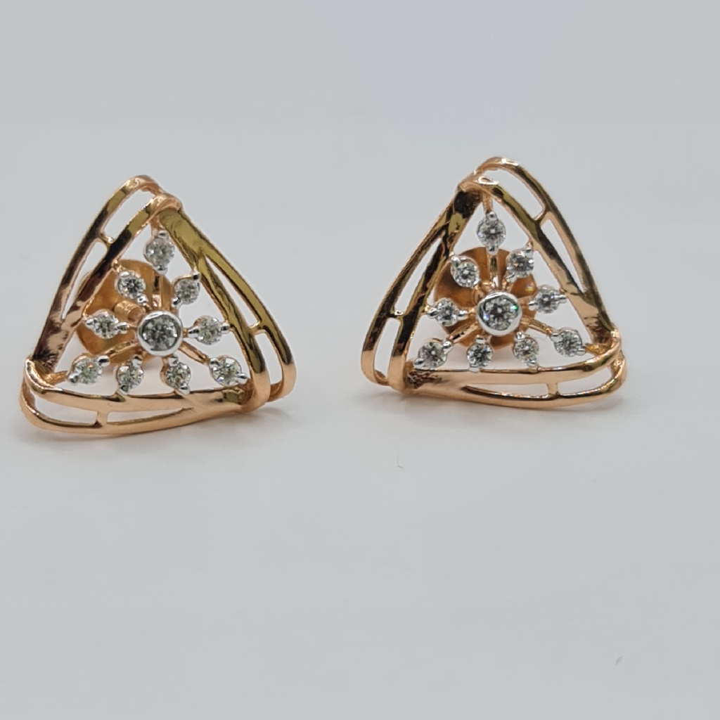 18 KT Hallmark  Rose Gold Fancy Earing