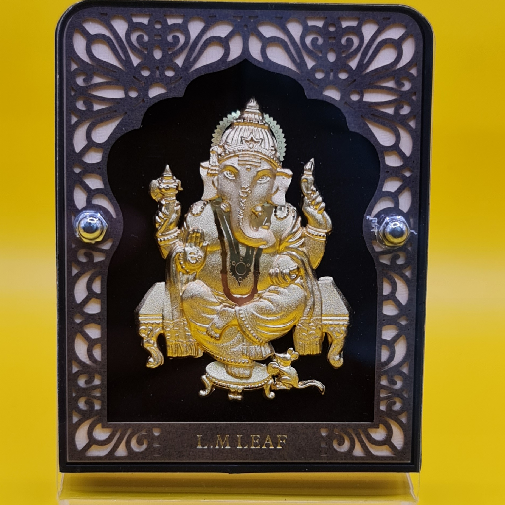 99.9 gold plated Ganeshji Frame