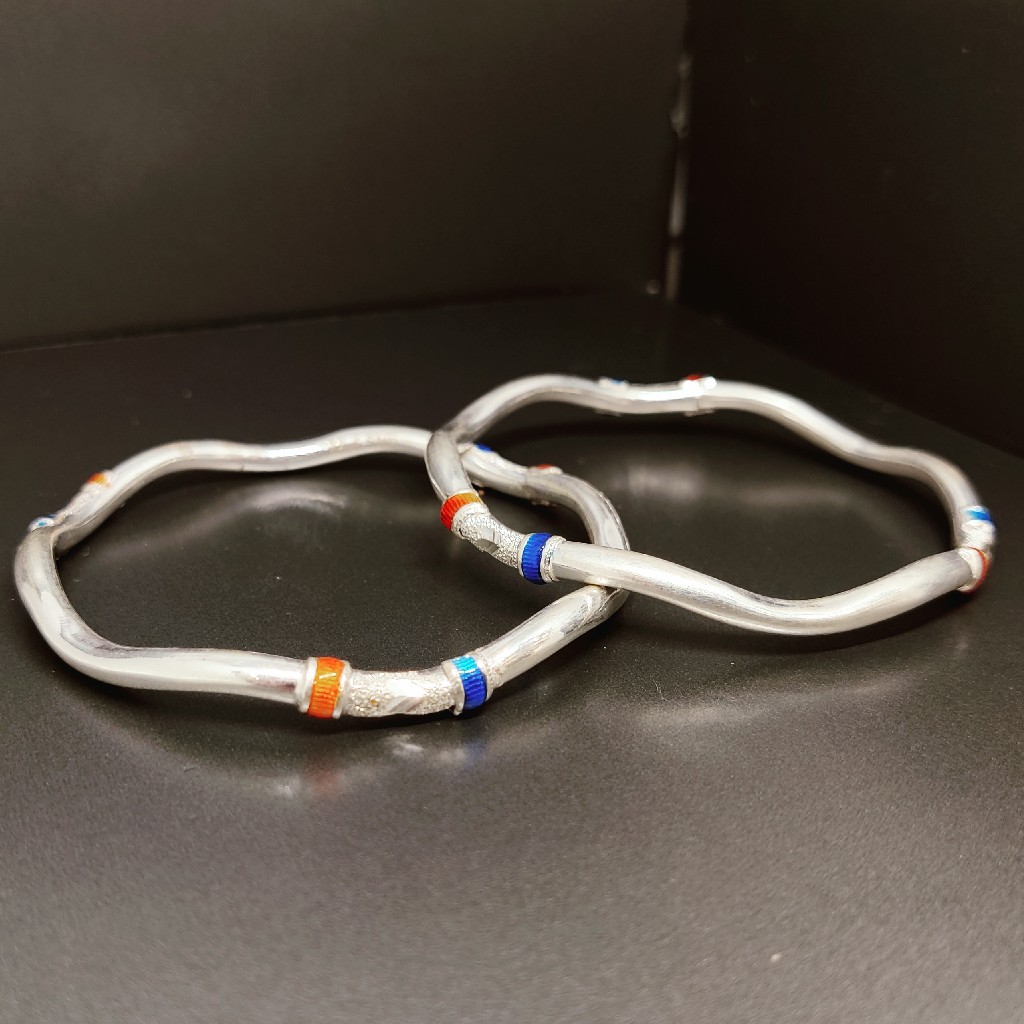 925 Sterling Silver zikzak ladies Fancy Bangles - Image 3