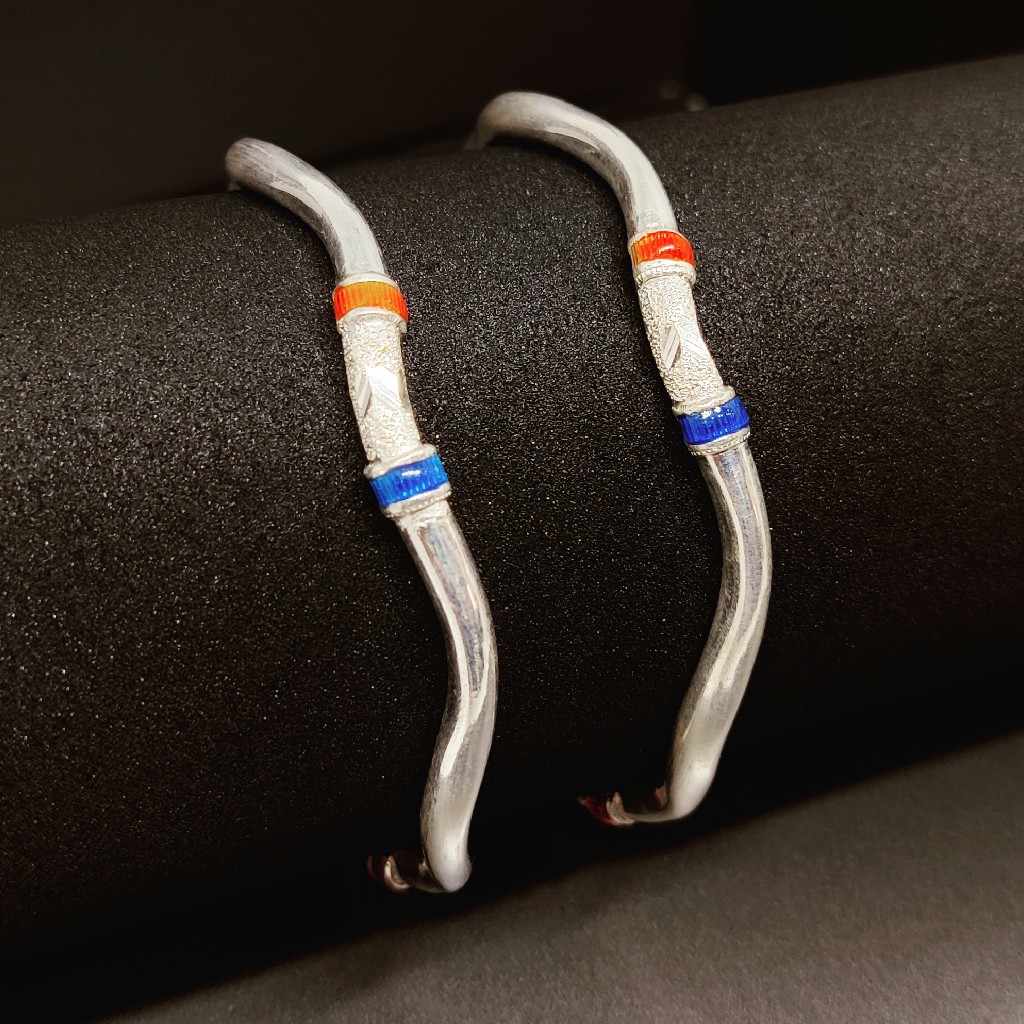 925 Sterling Silver zikzak ladies Fancy Bangles