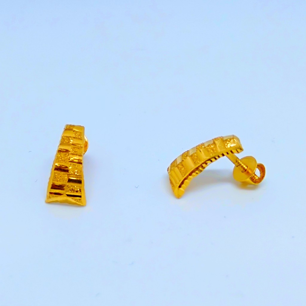 22 KT 916 Hallmark fancy Plain Ladies Earring - Image 2