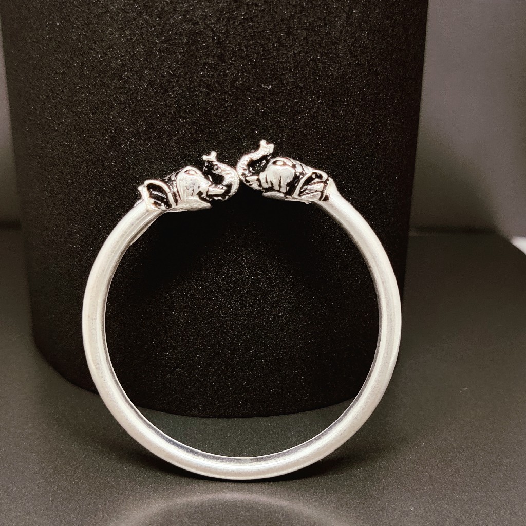 Silver antique kids Kada ( Kadli ) - Image 2
