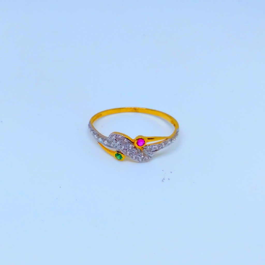 22 KT 916 Hallmark fancy multi color diamond Ladies Ring - Image 3