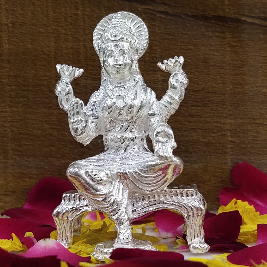silver Maa Lakshmi Ji murti-solid - Image 2