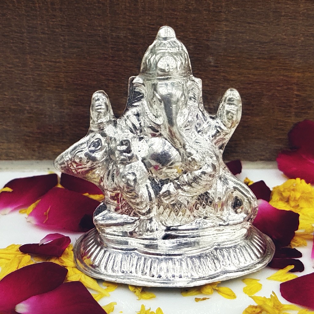 Silver Ganesh ji murti( Hollow) - Image 2