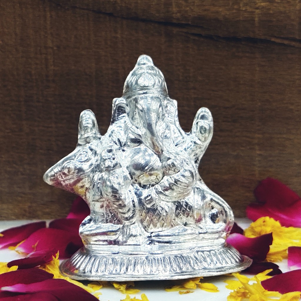 Silver Ganesh ji murti( Hollow)