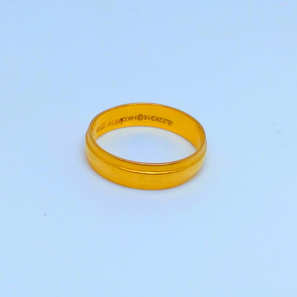 22 kt 916 hallmark classic plain unisex ring - Image 3