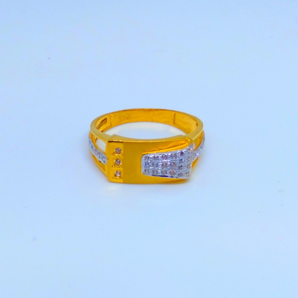 22 KT 916 Hallmark classic mate diamond gents ring - Image 3