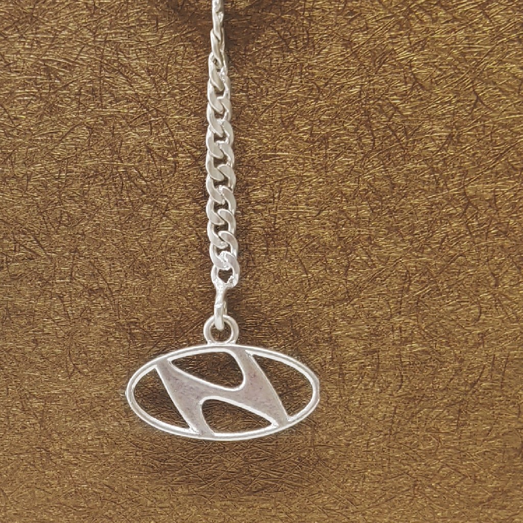 Silver Keychain logo of Hyundai - Image 3