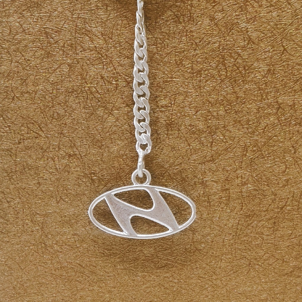 Silver Keychain logo of Hyundai - Image 2