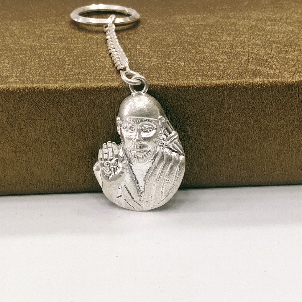 Silver God keychain (Sai baba)