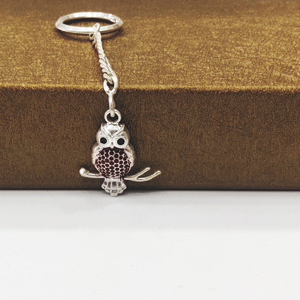Silver Owl key chain