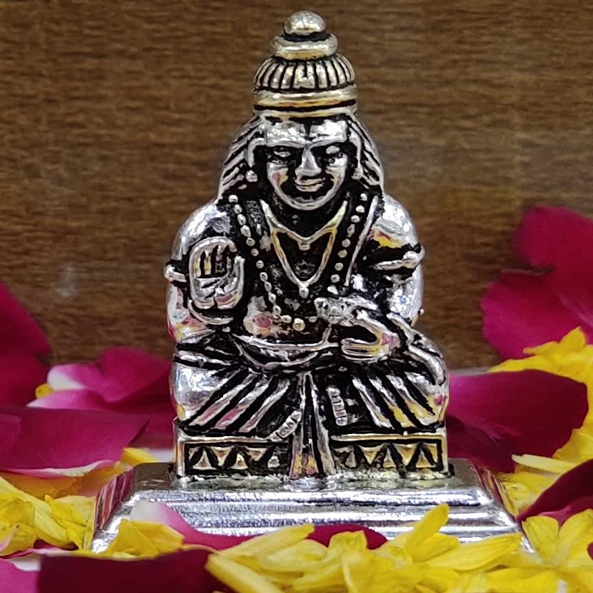 Silver oxidized Dhan-kuber plated Murti (solid) - Image 4