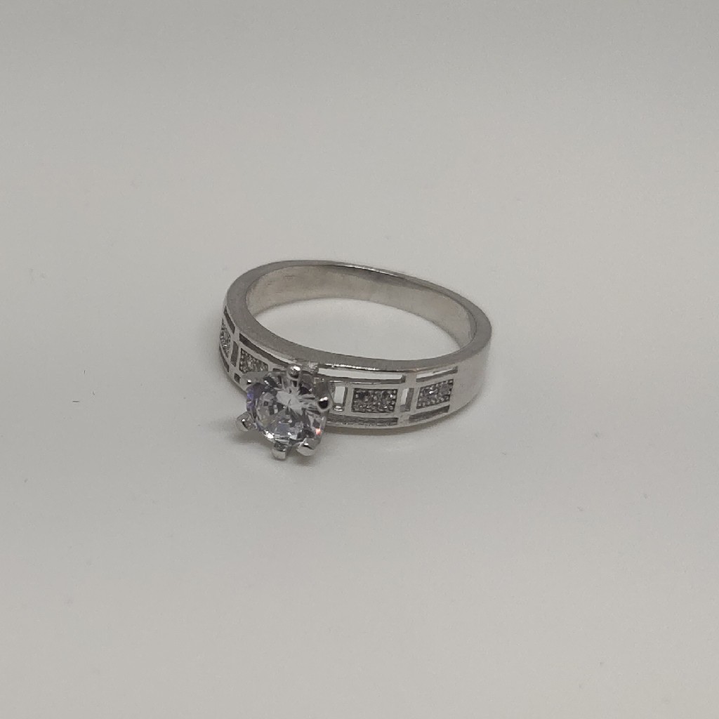 Sterling Silver 925 Single fancy Ladies Ring