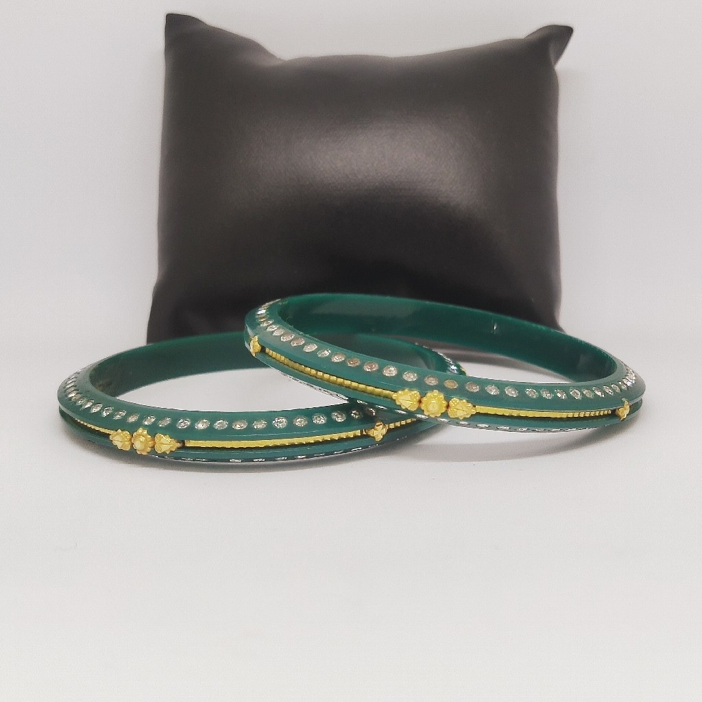 22 kt 916 green women ras-chudi - Image 4