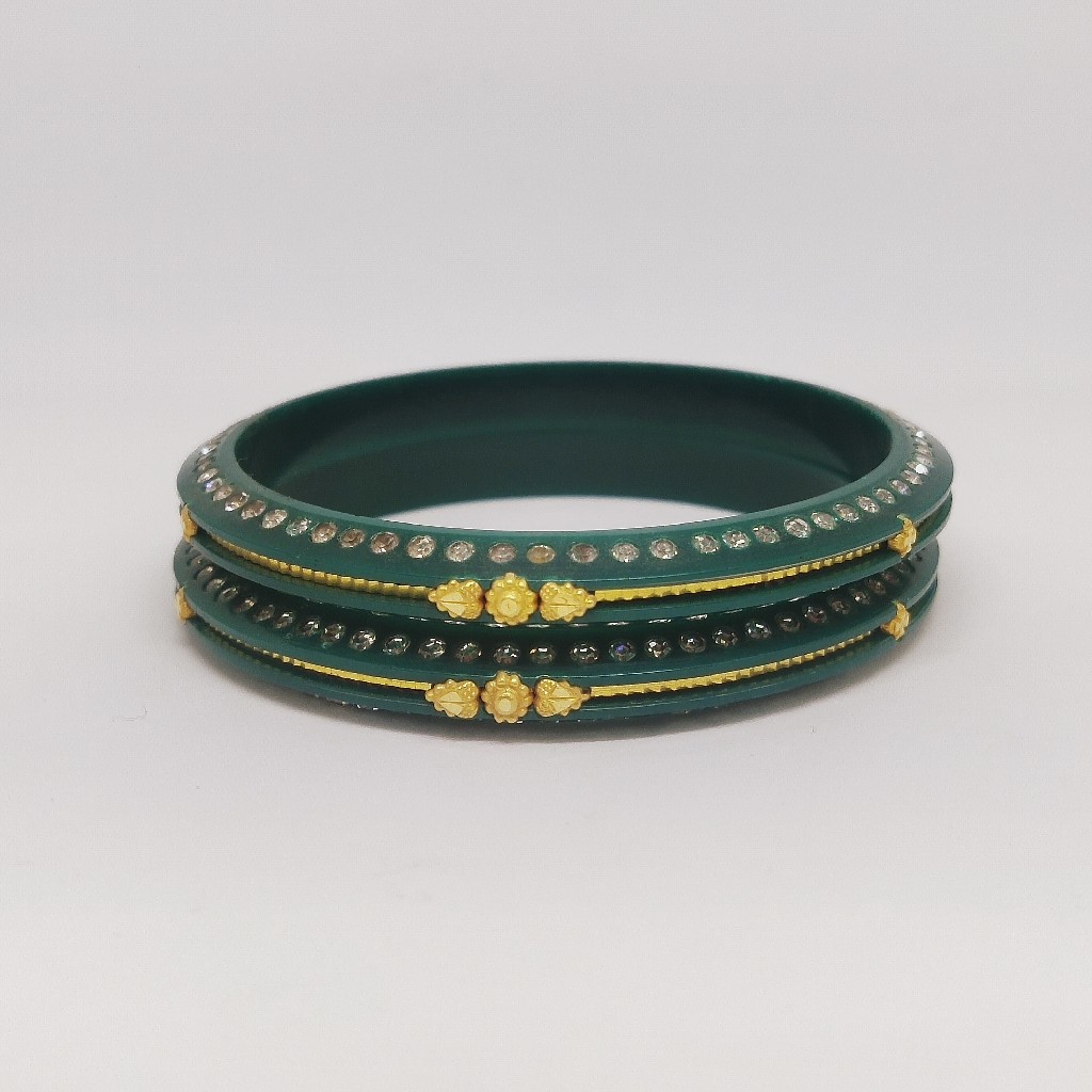 22 kt 916 green women ras-chudi - Image 3