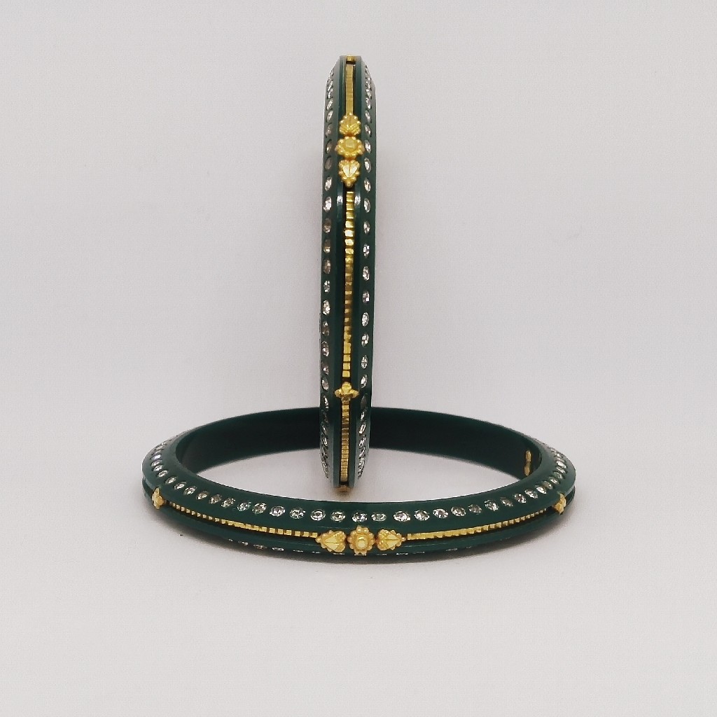 22 kt 916 green women ras-chudi - Image 2