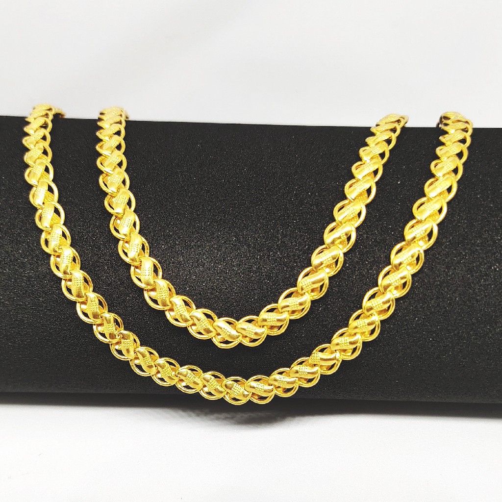 22 KT 916 Hallmark Lotus Men Chain - Image 3