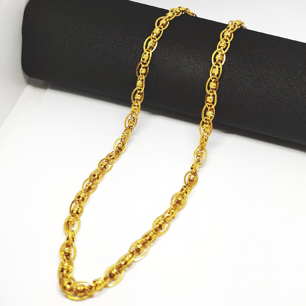 22 kt 916 hallmark  indo italian  gents chain