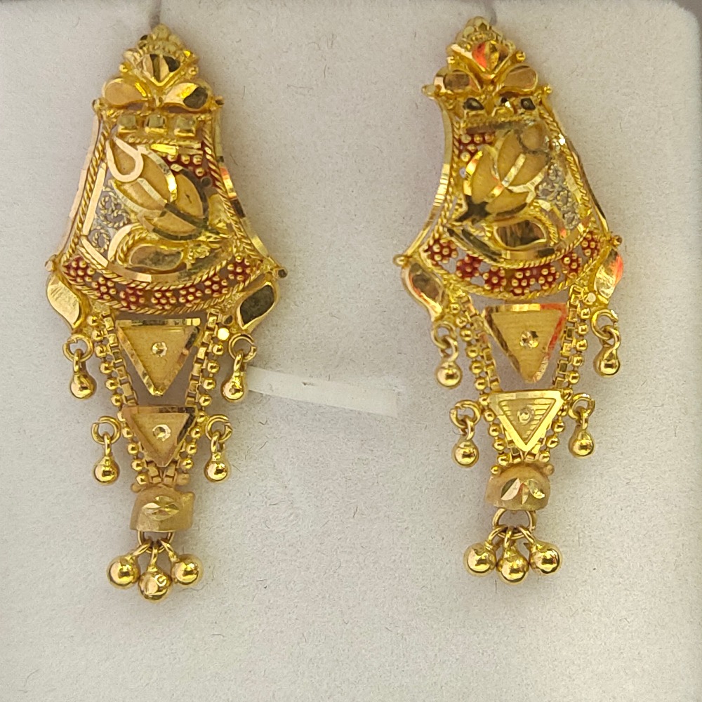 22kt gold latkan earring hkg-2514
