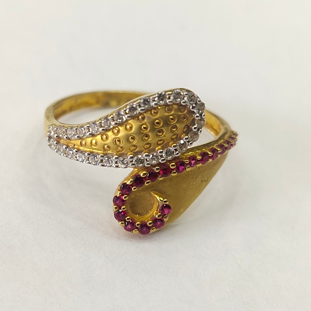 916 Gold Classic Design Ring For Girl HKG-69585