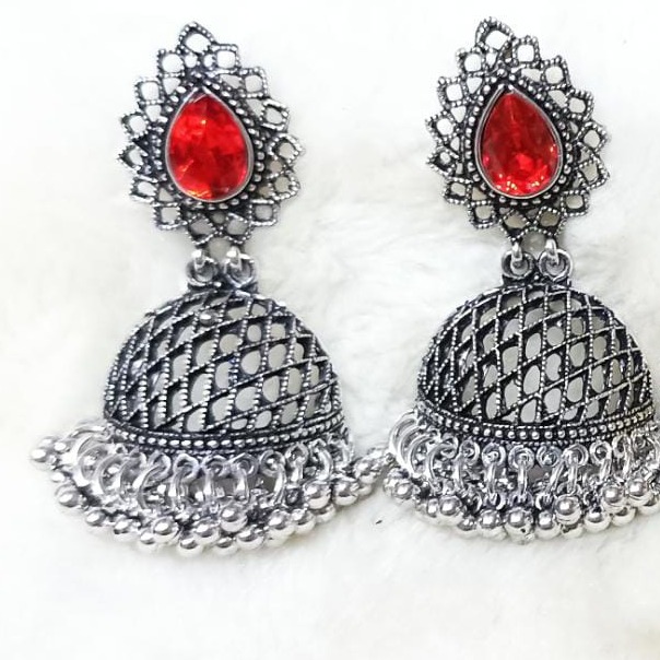 Red Stone  Trendy Artificial Earring