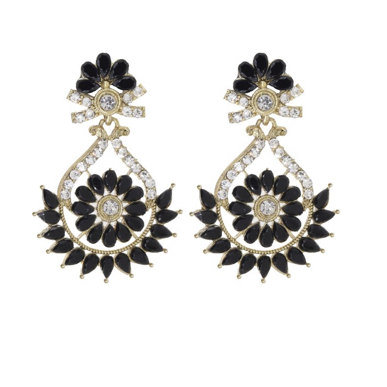 Black & White Stone Artificial Earring