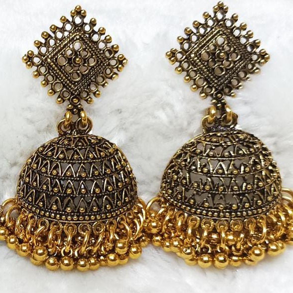 Golden Color Unique Design Artificial Jhumka