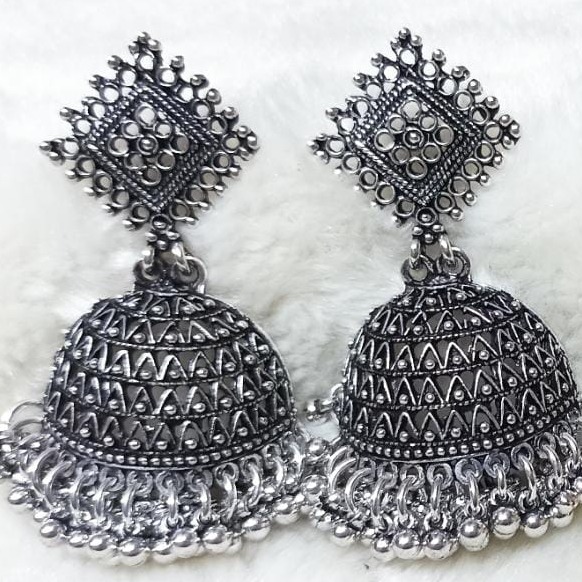 Silver Color Unique Design Artificial jhumka