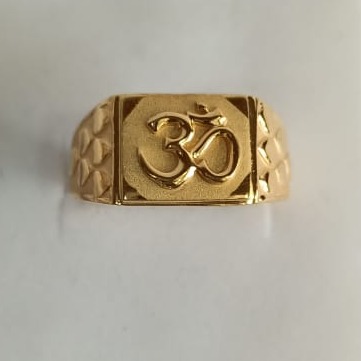 22KT Gold Hallmark Om Design Ring