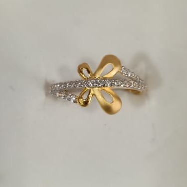 916 Gold New Butterfly Design CZ  Ring