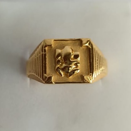 22KT Gold Ganesh Hallmark Ring