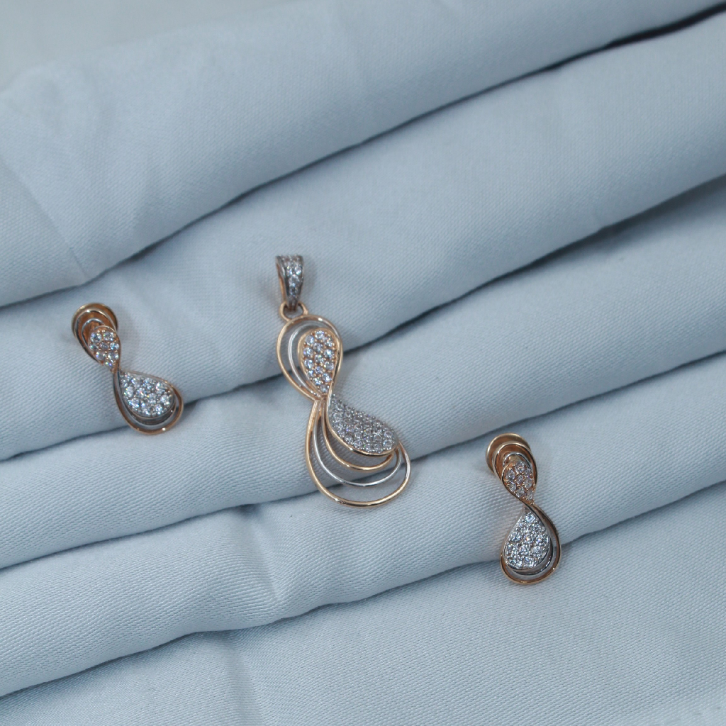 Rose Gold Italian Pendant Set