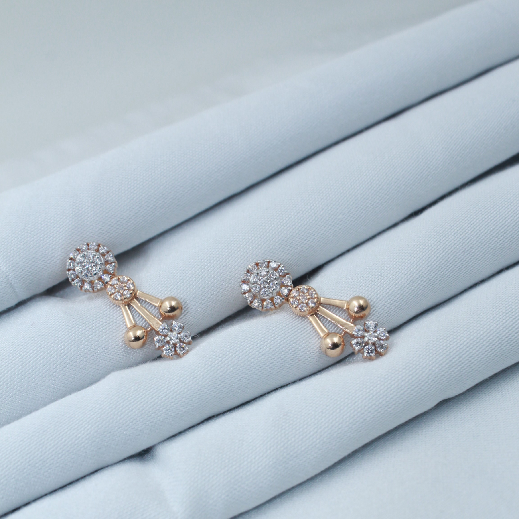 ROSEGOLD FANCY HANGING EARRING