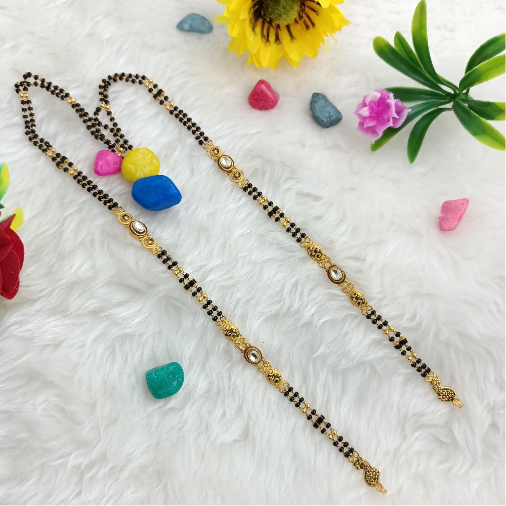 916 GOLD ANTIQUE MANGALSUTRA SHER