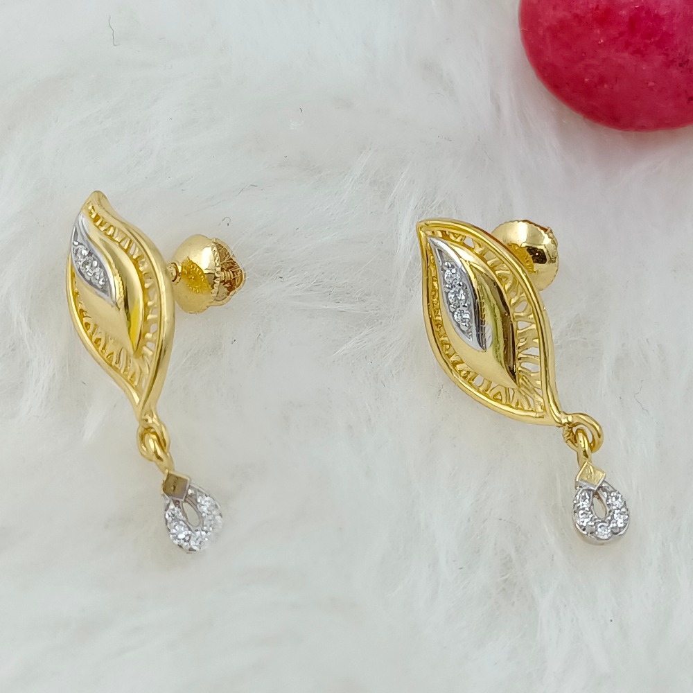 916 GOLD PLAIN CASTING EARRING