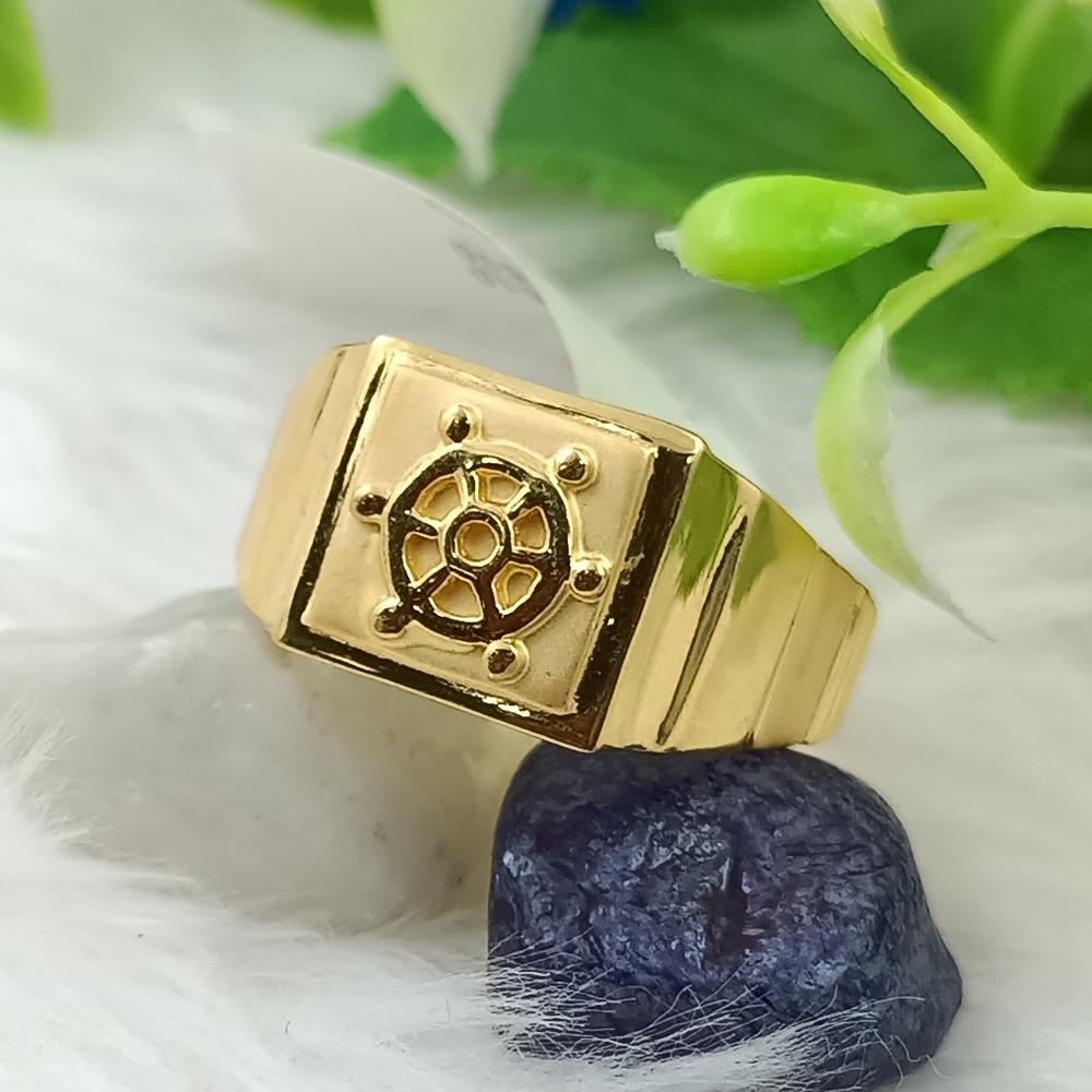 916 GOLD PLAIN CHAKRA GENTS RING